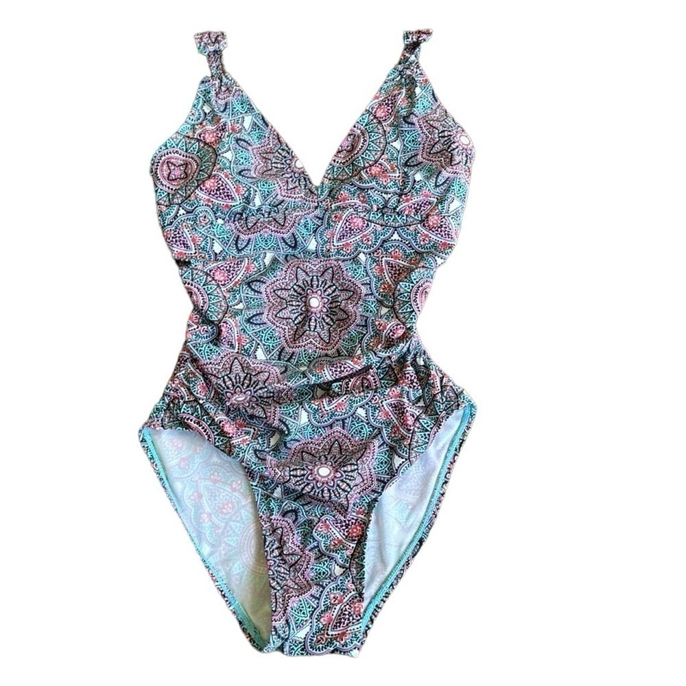 Love Your Assets by Spanx colorful One Piece Swimsuit size Small